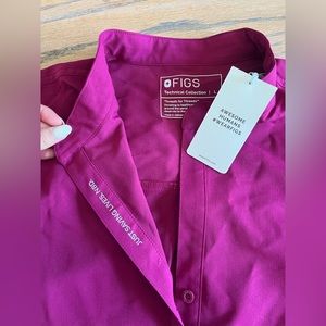 FIGS Dark Magenta Rafaela™ - Oversized Scrub Top L